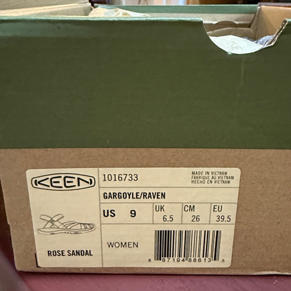 Keen Rose Sandal color is Gargoyle Raven 9 - Picture 8 of 8